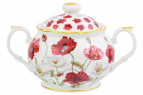 Сахарница 380 мл 15,5*10*10 см "Маки" NEW BONE CHINA