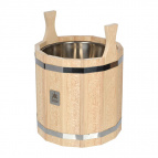 Запарник 12 л, "Цветы", с нержавеющей вставкой, система регулировки обручей, липа "Банные штучки" в кор./1