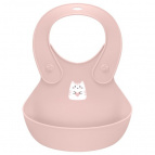 НАГРУДНИК ДЕТСКИЙ С ДЕКОРОМ (Светло-розовый)