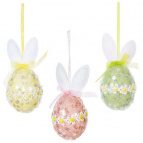 Изделие декоративное подвесное "Яйцо" (блок 12шт), L6 W6 H11 см, 2в.