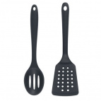 Кухонные принадлежности «Дуэт» (лопатка, шумовка) Длина 21 см, 2 цв. NEW