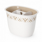 Подставка под столовые приборы "Эстетика" (бело-бежевый)