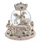 Фигурка декоративная в стекл шаре "Карусель" (ключ,муз, движ), L13 W12 H17 см