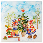 Салфетки бумажные НГ 33*33см 3сл 20шт УКРАШЕНИЕ НОВОГОДНЕЙ ЕЛИ  Home Collection