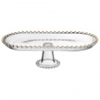 БЛЮДО СЕРВИРОВОЧНОЕ "GOLDEN CHARM" НА НОЖКЕ, 30*15*8,5 СМ