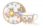 Чайн. пара 2 пр. 270 мл. "Совушки" NEW BONE CHINA