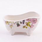 60254 Подставка д/губки 170мл Розовый сад доломит LR (х72)