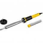 Паяльник STAYER "PROFI" с двухкомпонентной рукояткой и долговечным жалом, в комплекте (припой и подставка), 80 Вт, клин