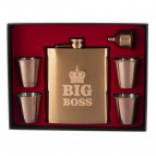 Набор подарочный (фляжка 450 мл, 4 стопки, воронка), L27 W21 H6 см