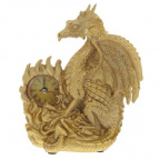 Фигурка декоративная "Дракон с часами" (ААх1), L18 W10 H21 см