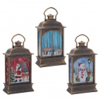 Изделие декоративное "Фонарь" с подсветкой (3хАG13, вход), L7 W4 H12 см, 3в.