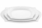 Набор 3 фигурных блюд 30*20*2,5 см  "Розы"