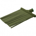 пластиковая метла 380 х 260 мм, коническое резьбовое соединение, плоская, гибкая (39222)