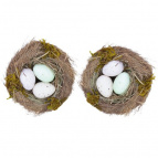 Набор из 2-х изделий декоративных "Гнездо пасхальное" (12*4,5), L24 W12 H4,5 см