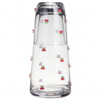 ГРАФИН С КРЫШКОЙ-СТАКАНОМ "FRUITY CHERRY" 890/330 МЛ
