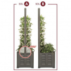 31982 Цветочный ящик пласт. со шпалерой (сборка в 2х вариантах) 80*42,5; h150см антрацит