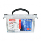 VEGAS  24V Электрогирлянда "Бахрома" 72 синих LED ламп, 18 нитей, в боксе, прозр провод, 3*0,6 м, с блоком питания, удлиняемая