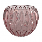 QWERTY  Ваза-подсвечник стеклянная “Dora”, розовая, 10*9 см / 36
