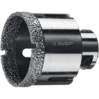 ЗУБР АВК вакуумная алмазная коронка, d 55 мм, (М14, 15 мм кромка) (29865-55)