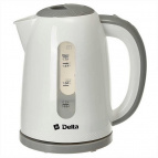 Чайник DELTA DL-1106  1,7л, 2200 Вт,белый с серым (8)