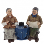 Фигурка декоративная "Бабушка с дедушкой", L18,5 W9 H14 см