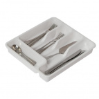 Лоток для столовых приборов широкий (белый)