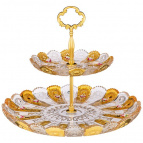 Фруктовница 2-Х Ярусная "Lefard Gold Glass" Диаметр=17/30 См. Высота=28,5 См.