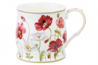 Кружка 350 мл 11,5*8,5*8,5 см "Маки" NEW BONE CHINA