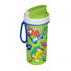 СТАКАН ДЕТСКИЙ С КРЫШКОЙ, ПЕТЛЕЙ И ДЕКОРОМ 400МЛ (Микс 4)