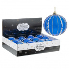 Украшение новогоднее "Шар" (Набор из 12-ти), D 8 см, L35 W27 H8,5 см Полимерный материал