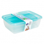 Набор контейнеров 4 в 1 Fresco 250,500,1000,1750 мл (Бриз)