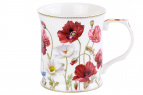 Кружка 400 мл 12,5*9*10 см "Маки" NEW BONE CHINA
