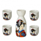 Набор для саке: графин 140 мл и 4 стакана 35 мл, L18,5 W7 H15 см