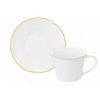 Чайн. пара 2 пр. 270 мл 12,5*9,5*7 см "Белая с золотом", NEW BONE CHINA