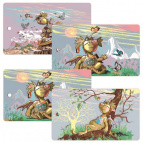 Разделочная доска "Дракон-весельчак". Размер 29х17 см. 4диз