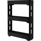 Этажерка Keeplex Black на колесиках трехсекционная узкая 53,7х13,8х71 см