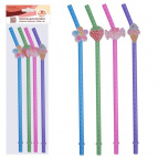 Трубочки для коктейля "Ледяные спиральки". Набор 4 шт. NEW