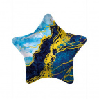 Шар Agura Звезда Синий мрамор с рисунком (19д, 48см, 25шт) 757604