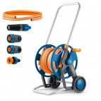 GRINDA катушка со шлангом в комплек  25м x 1/2″ усиленные колеса, телескопическая ручка (428461)