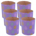 Форма для выпечки кулича бумажная "Яйца". Набор 6 шт. Диаметр 7см, высота 8,5см NEW