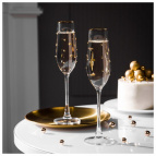 НАБОР БОКАЛОВ ДЛЯ ШАМПАНСКОГО "GOLDY" ИЗ 2 ШТ. 180 МЛ