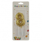 Свеча для торта "Цифра 8", L3,5 W1 H9 см