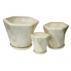 К-т керам. из 3-х Рубин белый ( 25х33, 20х25, 16х17) см.