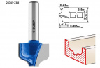 Фреза пазовая фасонная №2, D= 23,8мм, рабочая длина-17,5мм, радиус-4,8мм, хв.-8 мм, ЗУБР Профессионал