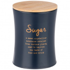 Емкость для сыпучих продуктов agness "midnight" "сахар" диаметр=11 см высота=14 см