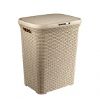 Корзина для белья "Ротанг" 40л  (латте)