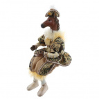 Игрушка набивная сидя "Лошадь" (муж), L18 W16 H43 см (полка 24 см.)