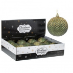 Украшение новогоднее "Шар" (Набор из 12-ти), D 8 см, L35 W27 H8,5 см Полимерный материал