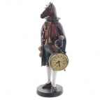 Фигурка декоративная "Лошадь" с часами D4см, (LR44x1 н/п), L12 W7,5 H24,5 см