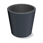 DBMI470-S433 Кашпо MILLY d46,7 h44,2см 31/50л антрацит (anthracite) с вкладышем (ш/к 3343)